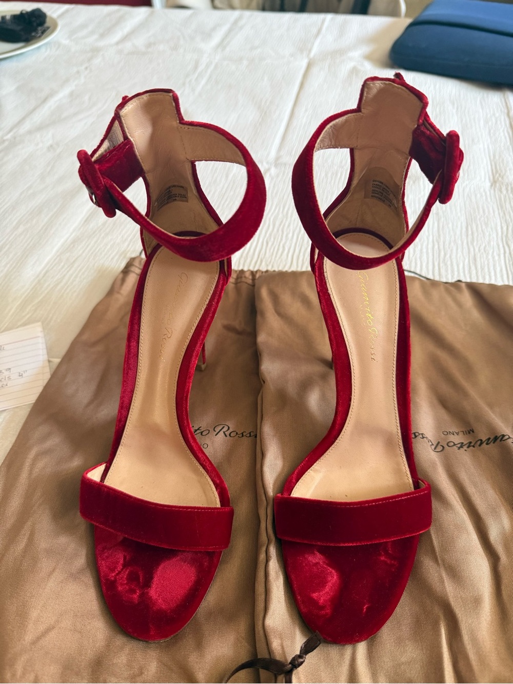 Gianvito Rossi Deep Red Velvet Pumps